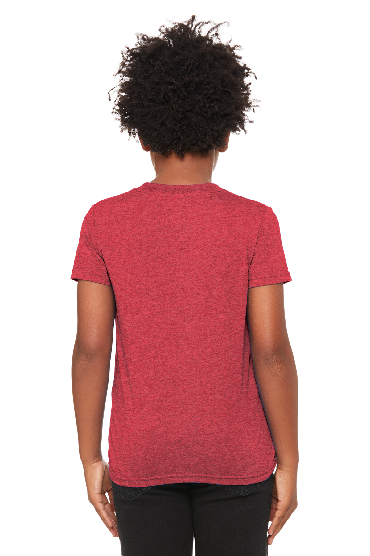 BELLA+CANVAS                   Youth Heathered Tee- Custom Printed Back